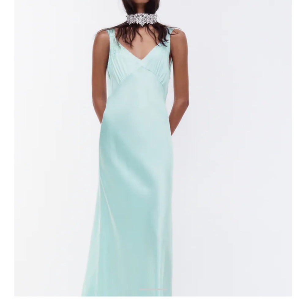 🔥ZARA EMBROIDERED SILK DRESS 🔥 - Picture 12 of 15